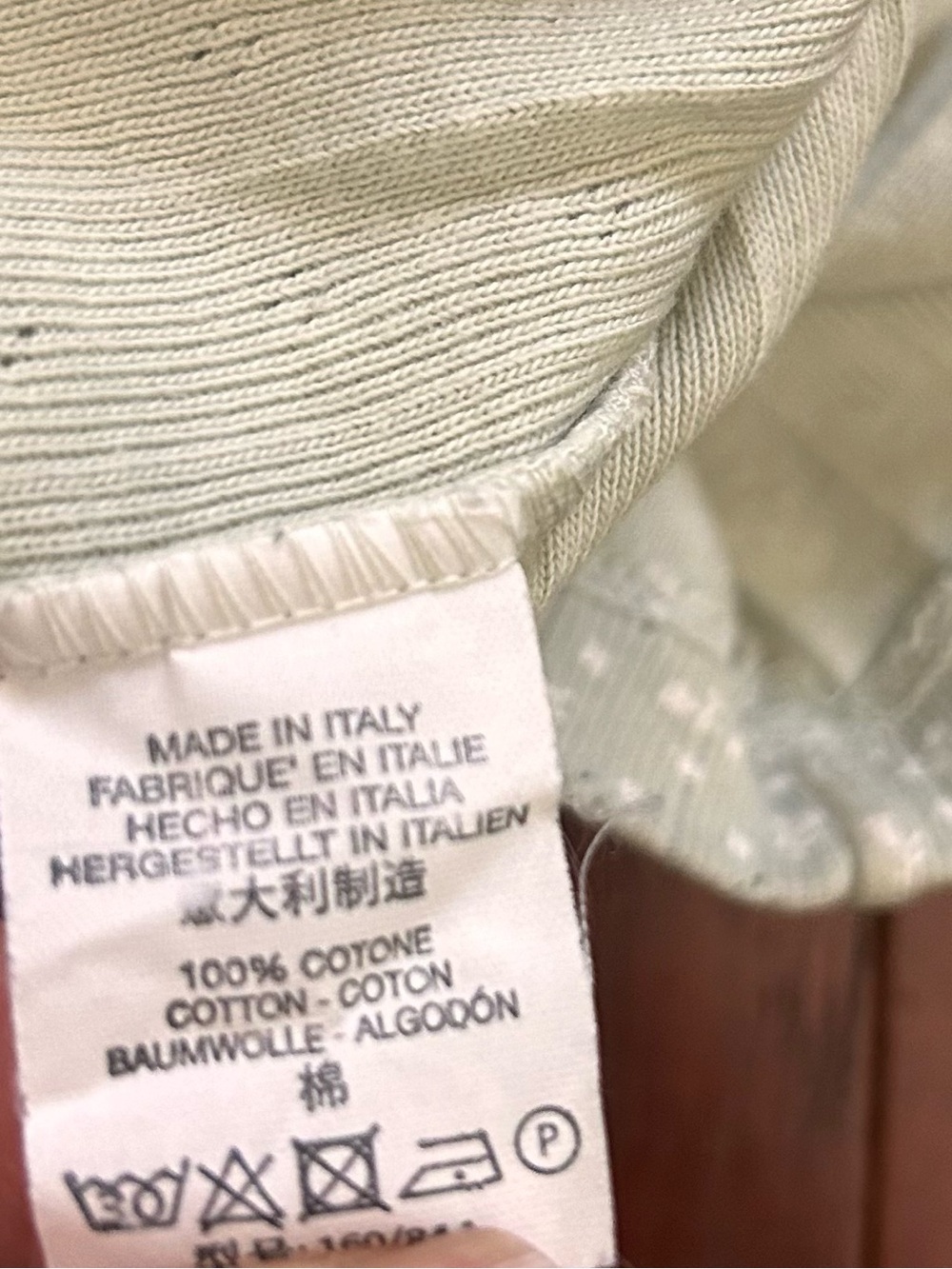 Brandy Melville floral ribbed tank top made in Italy 100% cotton pale green OS - Picture 5 of 6